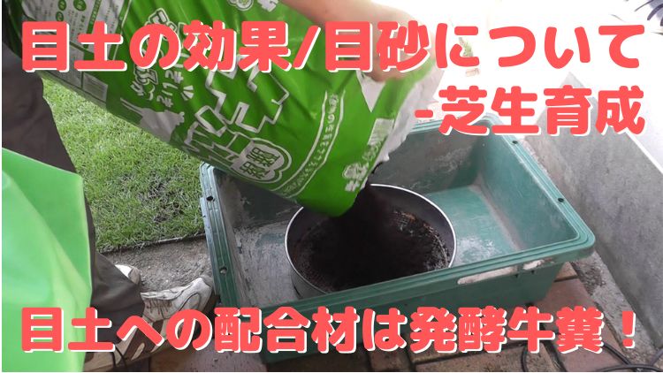 芝生の目土の効果や目砂について・おススメの目土配合材は発酵牛糞