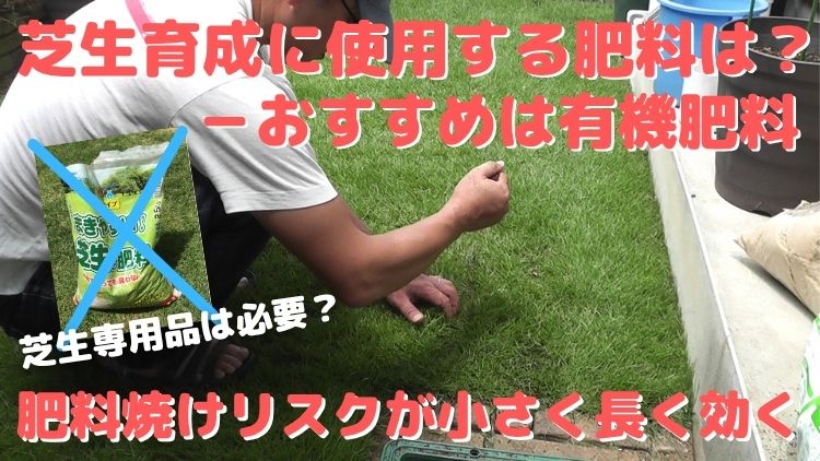 芝生育成のおススメ肥料は肥料焼けのリスクが小さく長く効く有機肥料